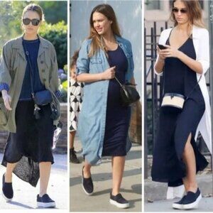 Vince Warren Suede Slip On Platform Sneaker Women's Size 8 M Black